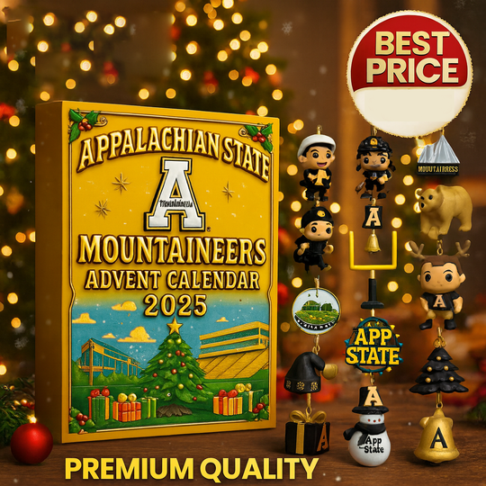 Discover Appalachian State Mountaineers Acrylic Advent Calendar Blind Box, 2D Acrylic Decor 2025