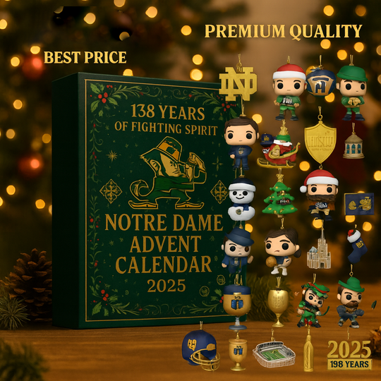 Discover ND Fighting Irish Advent Calendar, 2D Acrylic Decor 2025