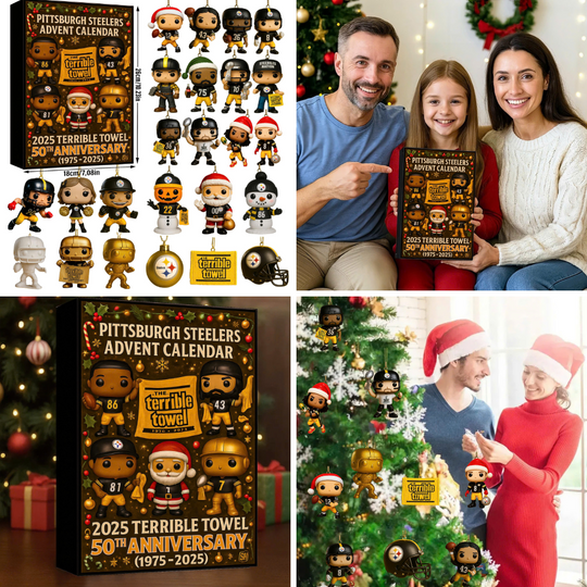 Discover Pittsburgh Steeler 50th Anniversary Acrylic Advent Calendar, Christmas Gift, 2D Acrylic Decor 2025
