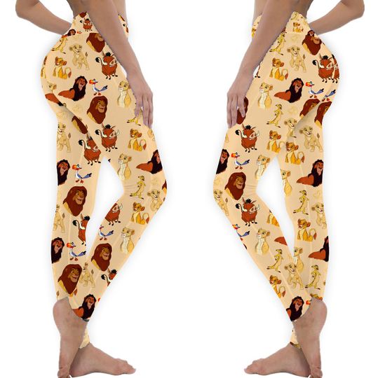 Sketched Lion King And Friends Disney Leggings