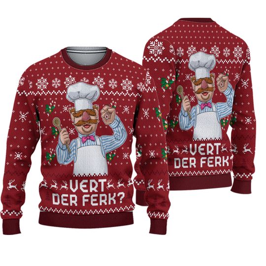 Swedish Chef Muppets Ugly Christmas Sweater