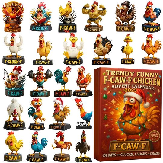 Discover Rooster Advent Calendar 2025, 24 Day Rooster Figurines : Vintage Christmas Ornament Countdown