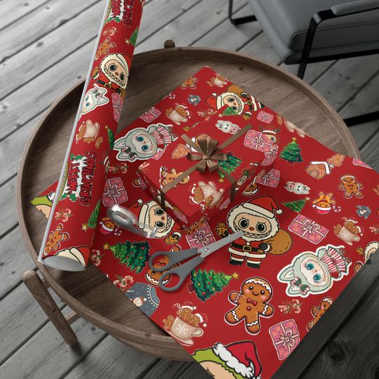 Discover Labu Christmas Gift Wrap Papers, Festive Wrapping Paper, Holiday Wrapping, Cute Design, Present Packaging, Seasonal Decor