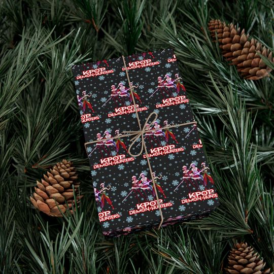 K-Pop Demon Hunter Wrapping Paper | Netflix-Inspired Gift Wrap | Unique Christmas K-Pop Fans Gift K-Pop Dance Pattern Gift Wrap Paper