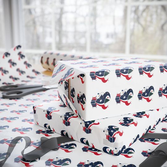 Discover football Houston Texans inspired Gift Wrapping Paper, Football Christmas Holiday Decor