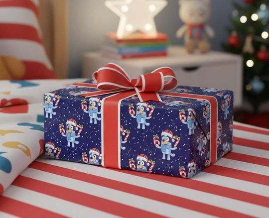 Discover Blueys Six-Seven Meme Christmas Wrapping Paper | 67 Gen-Alpha Meme