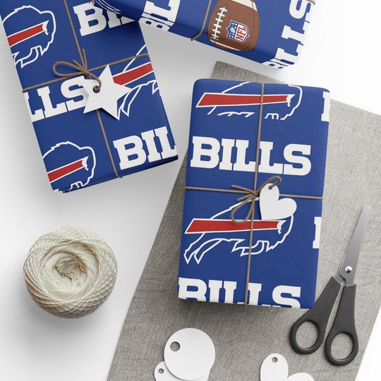 Discover football Buffalo Bills Wrapping Paper: Sports Gift Wrap