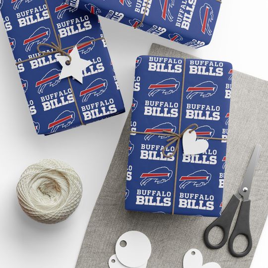 Discover Buffalo Bills Wrapping Paper: Sporty football Gift Wrap