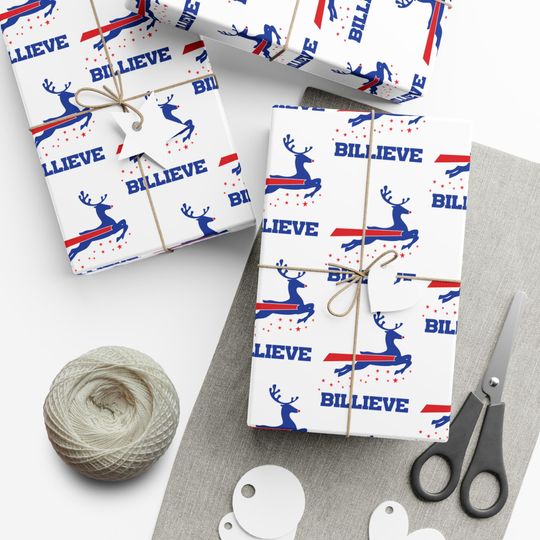 Discover Billieve, Holiday Bills Mafia - Gift Wrapping Paper Rolls for Buffalo Fans