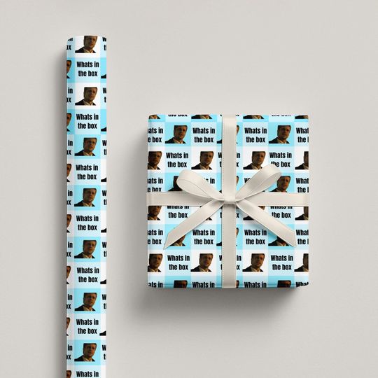 Discover Whats in the box meme wrapping paper