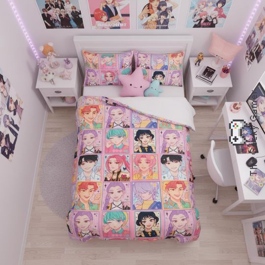 Discover Kpop Anime Duvet Cover