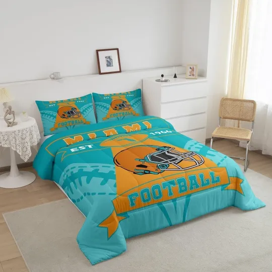 Miami Dolphins Bedding Set, Football set