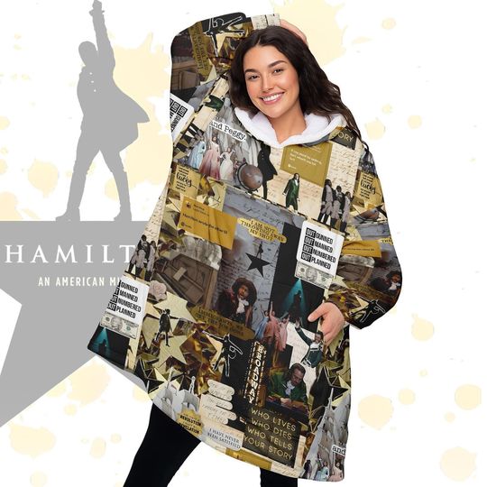 Discover Music ids Hoodie Blanket, Broadway Musical Wearable Blanket, Who Lives Who Dies Print Oversized Hoodie, Cozy Gift For Theater Fans