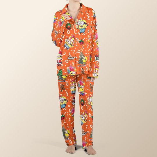 Discover Minions Christmas Pajamas set, Minions Xmas Sleepwear, Dispicable Me Christmas, Xmas Family Matching, Kevin, Stuart, and Bob Pajamas set
