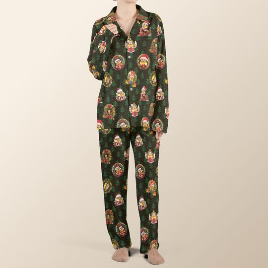 Discover Minions Christmas Wreath Pajamas set, Minions Xmas Sleepwear, Dispicable Me Christmas, Xmas Family Matching, Minions Pajamas set
