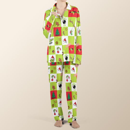 The funny character Pajamas set, funny character Christmas Sleepwear, How The funny character Stole Christmas, Xmas Family Matching, funny character Max Dog Pajamas set