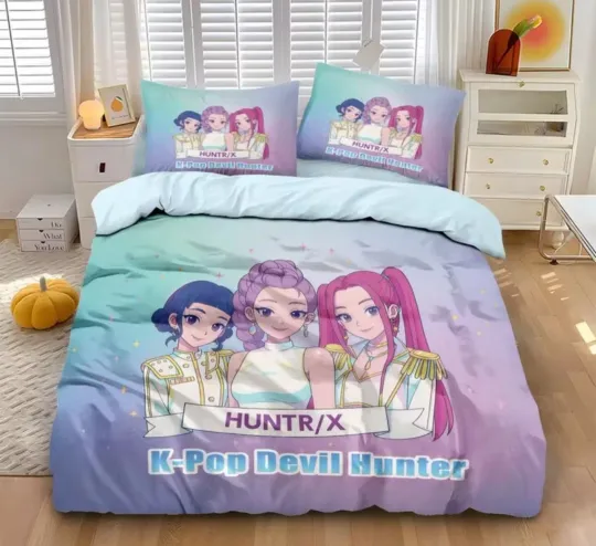 Discover Bedding Set K pop D-Demon Hunters Bedding Set
