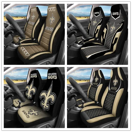Discover Car Seat Cover Personalized Nonslip Seat Protector 2Pc for New Orleans Saints