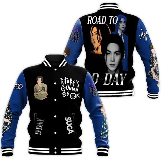 BTS Suga Road To D Day Baseball Jacket for Fans