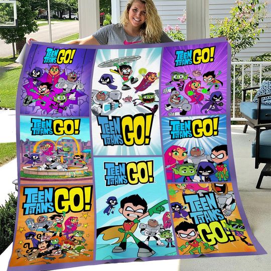 Teen Titans Go Fleece Blanket for Bed and Sofa, Perfect for Teen Bedroom or Living Room