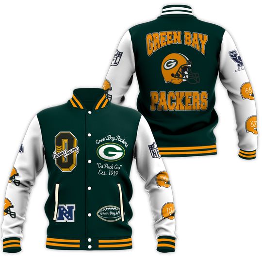 Green Bay Football Packers Baseball Jacket
