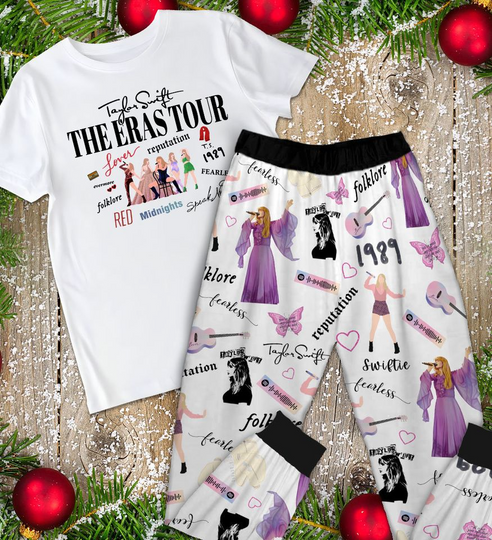 Eras Tour Pajamas Set,Swift Version Tour Pajamas Set, Gift For Family Gift For Family