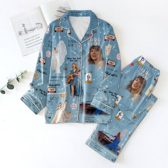 Swift Version Tour Pajamas Set for Women, Eras Tour Pajama Set, Adult Sleepwear Gift
