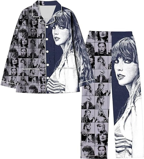 Swift Version Tour Pajamas Set for Women, Eras Tour Pajama Set, Adult Sleepwear Gift