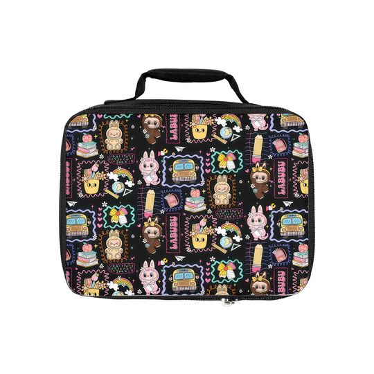Labubu Inspired Kids Lunch Box, Cute Back to School Lunch Bag, Kawaii Bunny Monster School