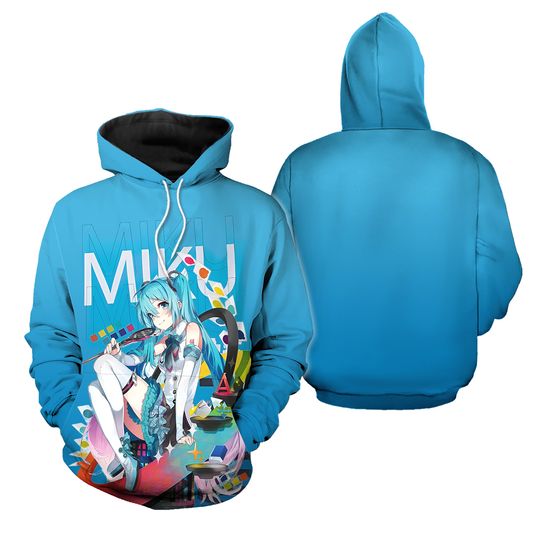 Miku Hatsune Anime Manga Hooded Sweatshirt Hoodie