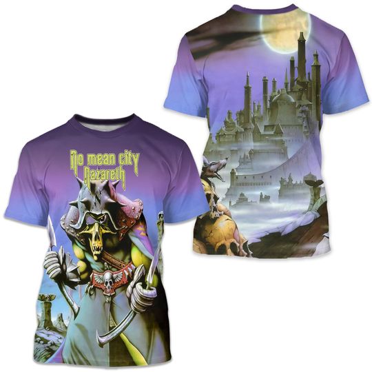 Nazareth Rock Band No Mean City Album Cover AOP 3D T-shirt