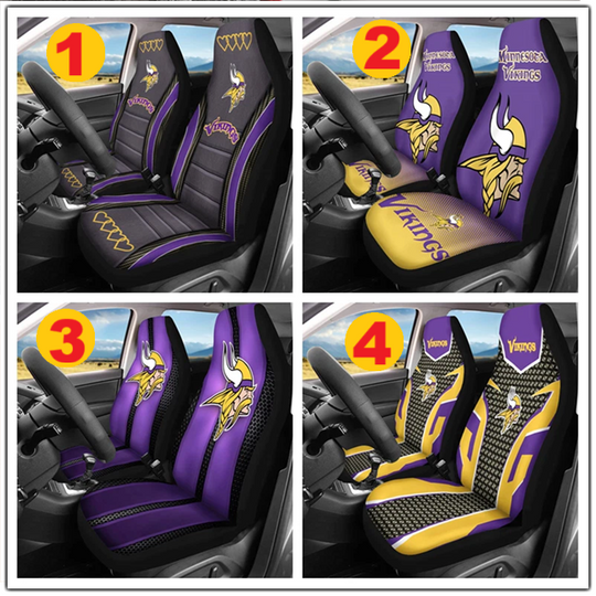 Car Seat Cover Seat Protector 2Pc for Minnesota Vikings