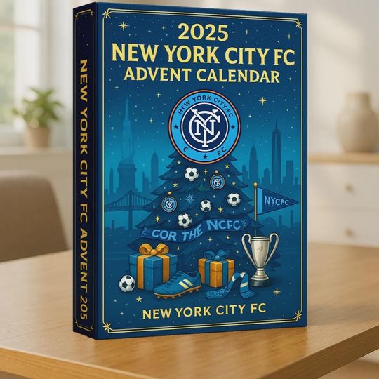 Discover New York City FC Advent Calendar 2025 | 24 Day MLS Ornament Set | NYCFC Fan Collector Gift | For The City Soccer Christmas
