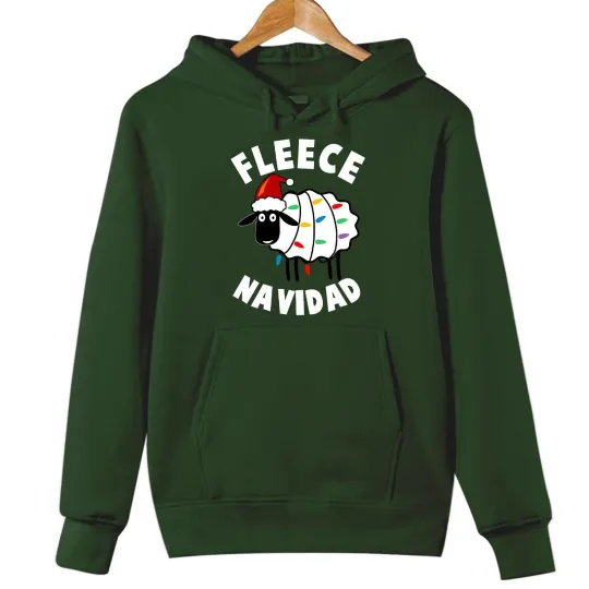 Discover HOODIE (5312) FLEECE NAVIDAD Christmas Light Decor Funny Cute Adults Xmas Jacket