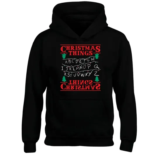 Stranger Things Alphabet Wall Christmas Hoodie Upside Down Lights Jumper H-5029