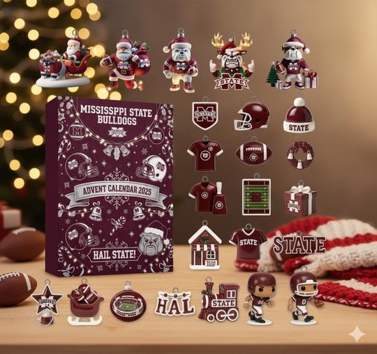 Discover Football Team Advent Calendar 2025  24-Day Sports Ornament Countdown Box, Game Day Christmas Gift for Fans & Collectors