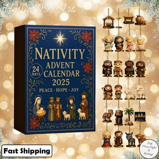 Discover Advent of Jesus 2025 Calendar, Christian Christmas Advent Calendar 2025, Religious Nativity Advent Calendar 2025, 24 Days of Jesus