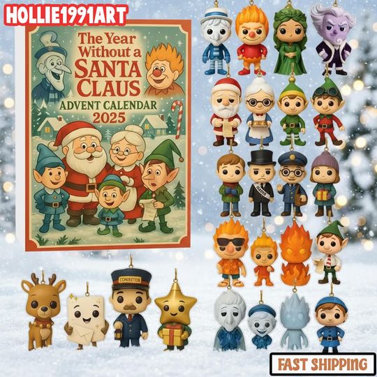 Discover The Year Without a Santa Claus Advent Calendar 2025, Christmas Countdown Box, Holiday Movie Collectible Figures Gift for Fans