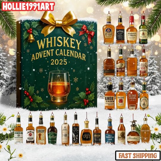 Discover Whiskey Advent Calendar 2025, Bourbon Gift Set, Holiday Whiskey Box, Whiskey Lover Gift, Mens Christmas Gift Idea