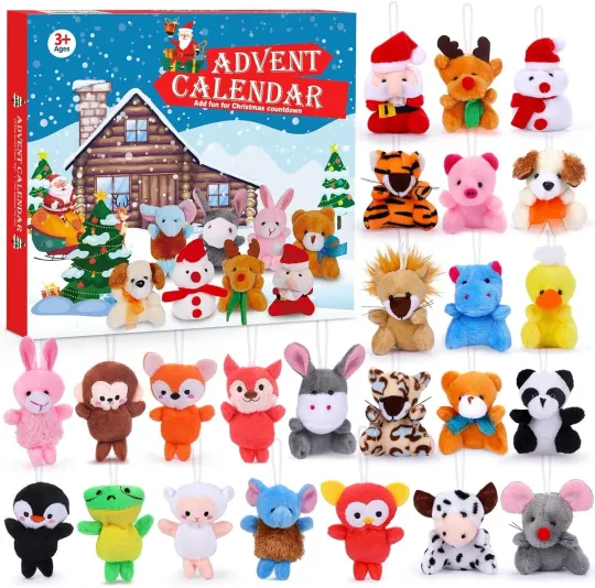 Discover Advent Calendar 2025 for Kids 24 Days Christmas Countdown Blue, Red
