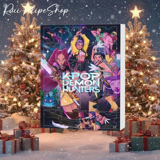 Kpop Demon Hunters Huntrix Advent Calendar, Saja Boys Advent Calendar, 24 Days of Christmas Countdown, Christmas Kpop Demon Hunters Gifts