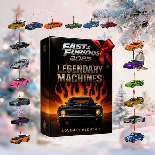 Discover Fast and Furious Advent Calendar 2025, 24 Days Countdown Car Toy Set, Legendary Machines Diecast Car for Boys, Christmas Gift for Car Lover