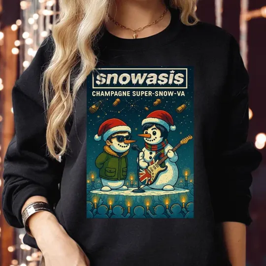 Discover SNOWASIS Rock Parody Christmas Sweatshirt Snowman Jumper
