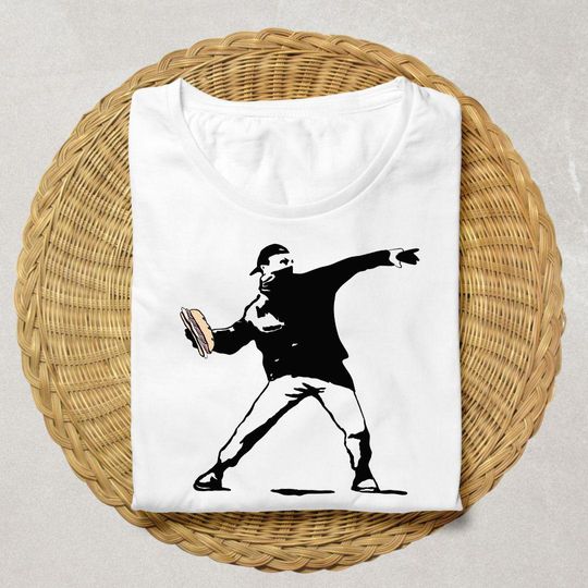 Discover Banksy Inspired Tee Shirt , Sandwich Guy T shirt Washington DC Resist Protest