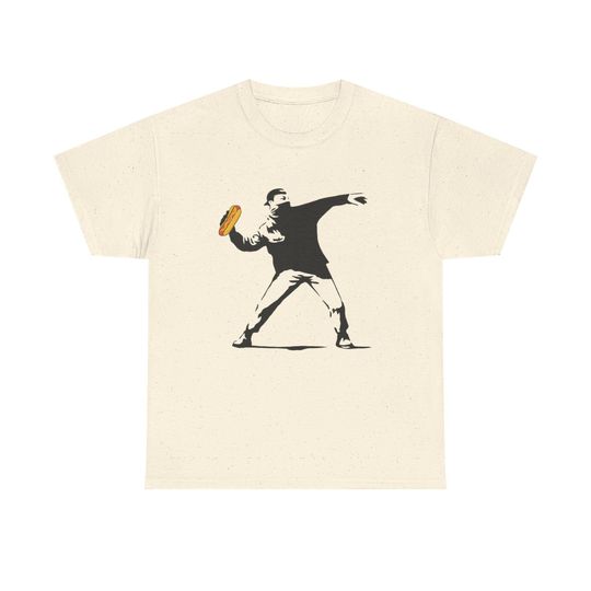 Discover Banksy Inspired Sandwich Thrower Shirt, Street Art Meme Tee