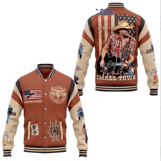 Jason Aldean Try That In A Small Town Highway Desperado Tour Baseball Jacket