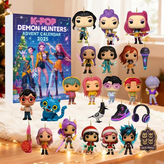 Discover Anime Hunters Advent Calendar 2025  24 Days 2D Acrylic Cartoon Character Calendar Christmas Advent Calendar 2025