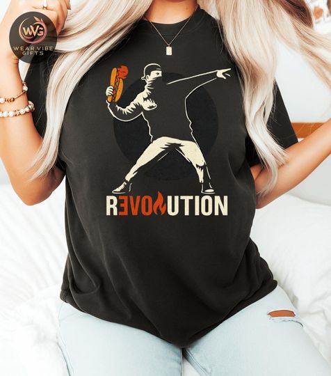 Discover Throwing Sandwich Revolution Shirt, Funny Meme Tee, Protest Graphic T-Shirt, Anti-Trump