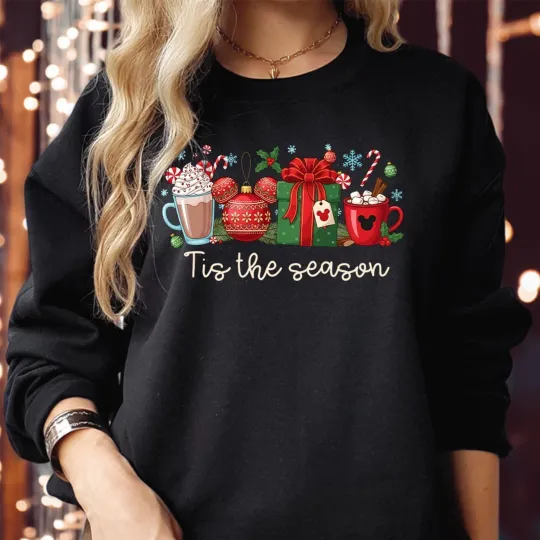 Discover Tis The Season Disney Christmas Sweatshirt Winter Top Jumper