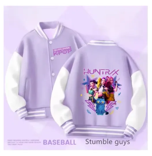 Discover Kids Kpop Demon Hunter Baseball Jacket Rumi Mira Zoey Coat for Girls